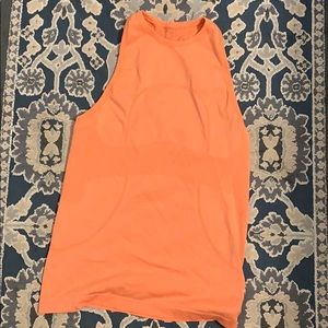 Lululemon- Orange size 6 high neck swiftly tank